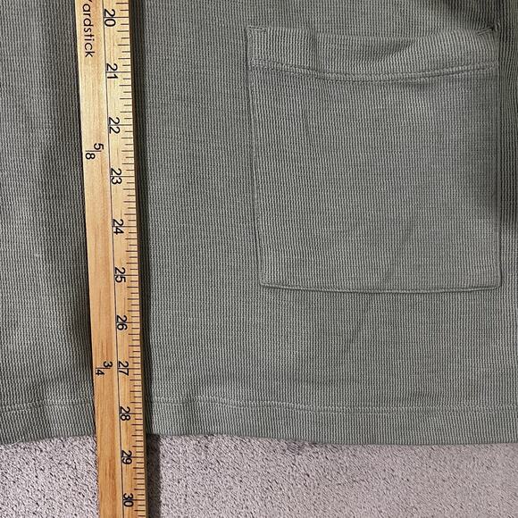 J. Jill Textured Tunic Top Mineral Green Womens Sz L Pockets Long Sleeve - Picture 5 of 7